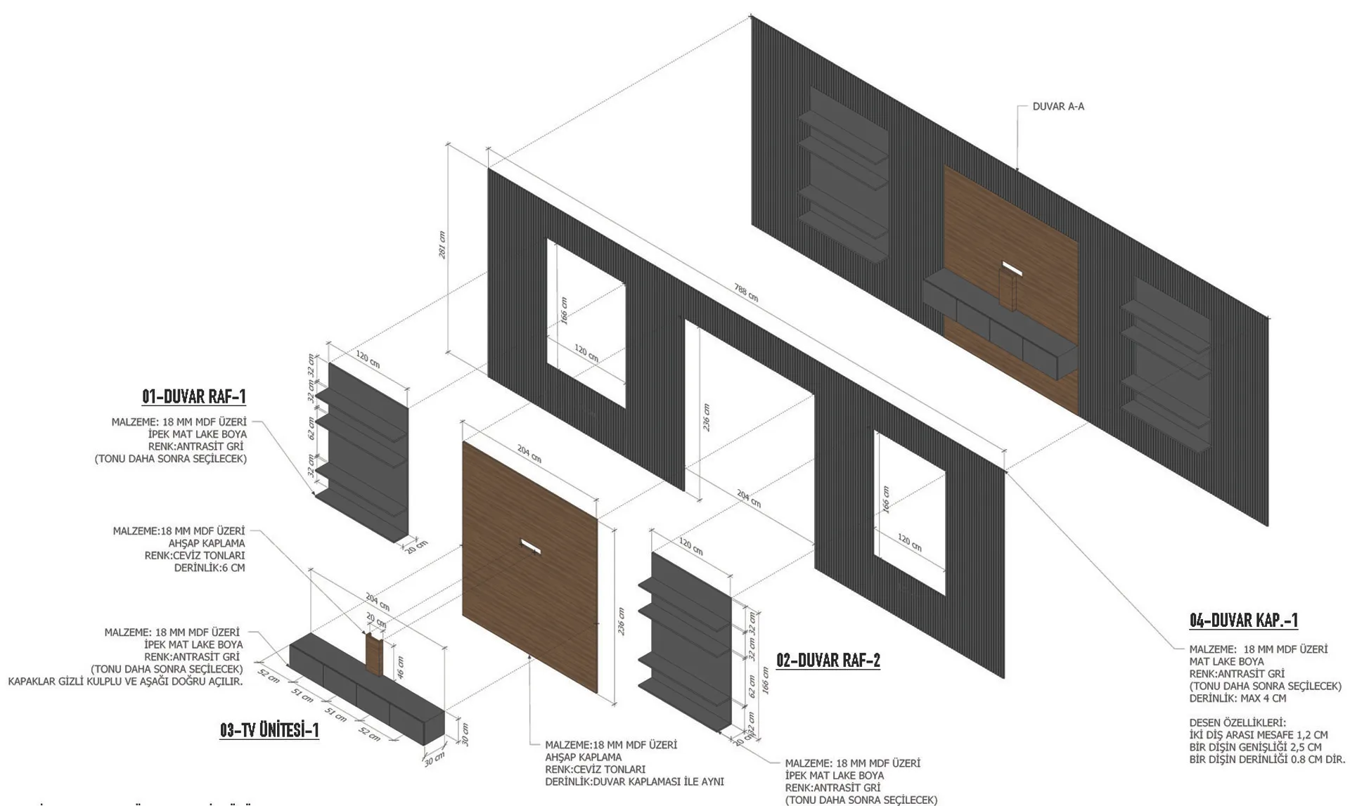 Furniture detail drawings.