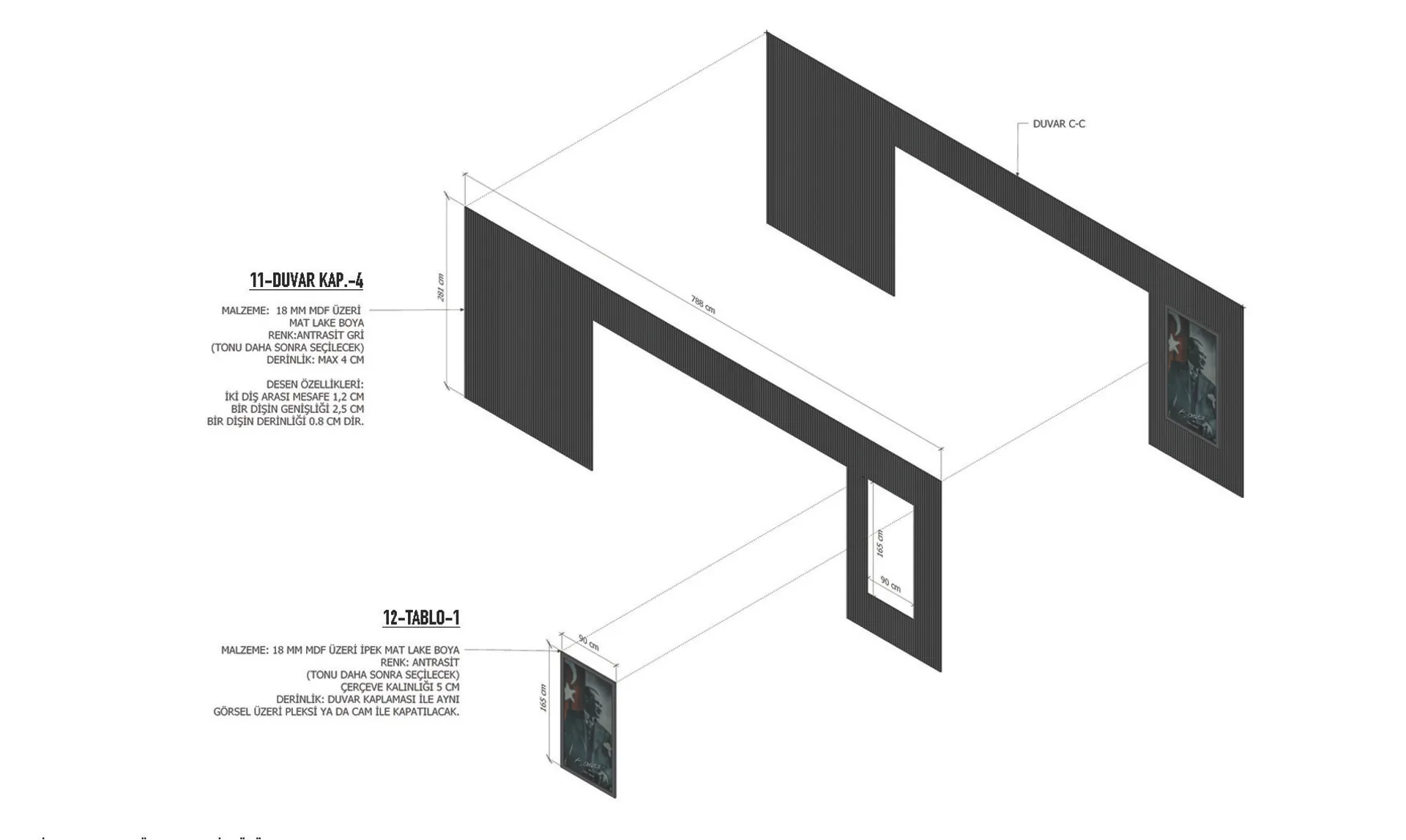 Furniture detail drawings.