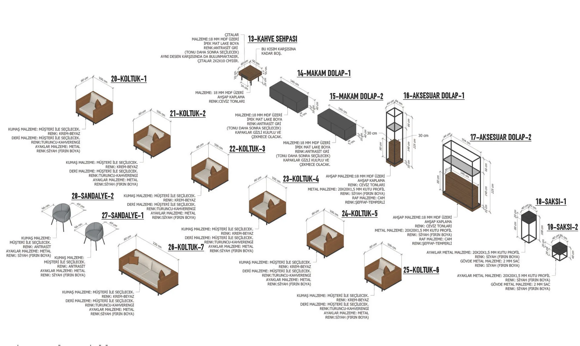 Furniture detail drawings.