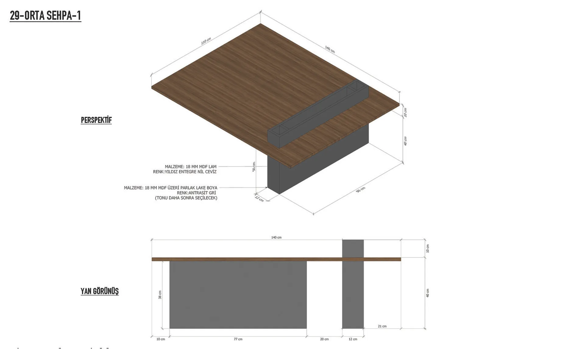 Furniture detail drawings.