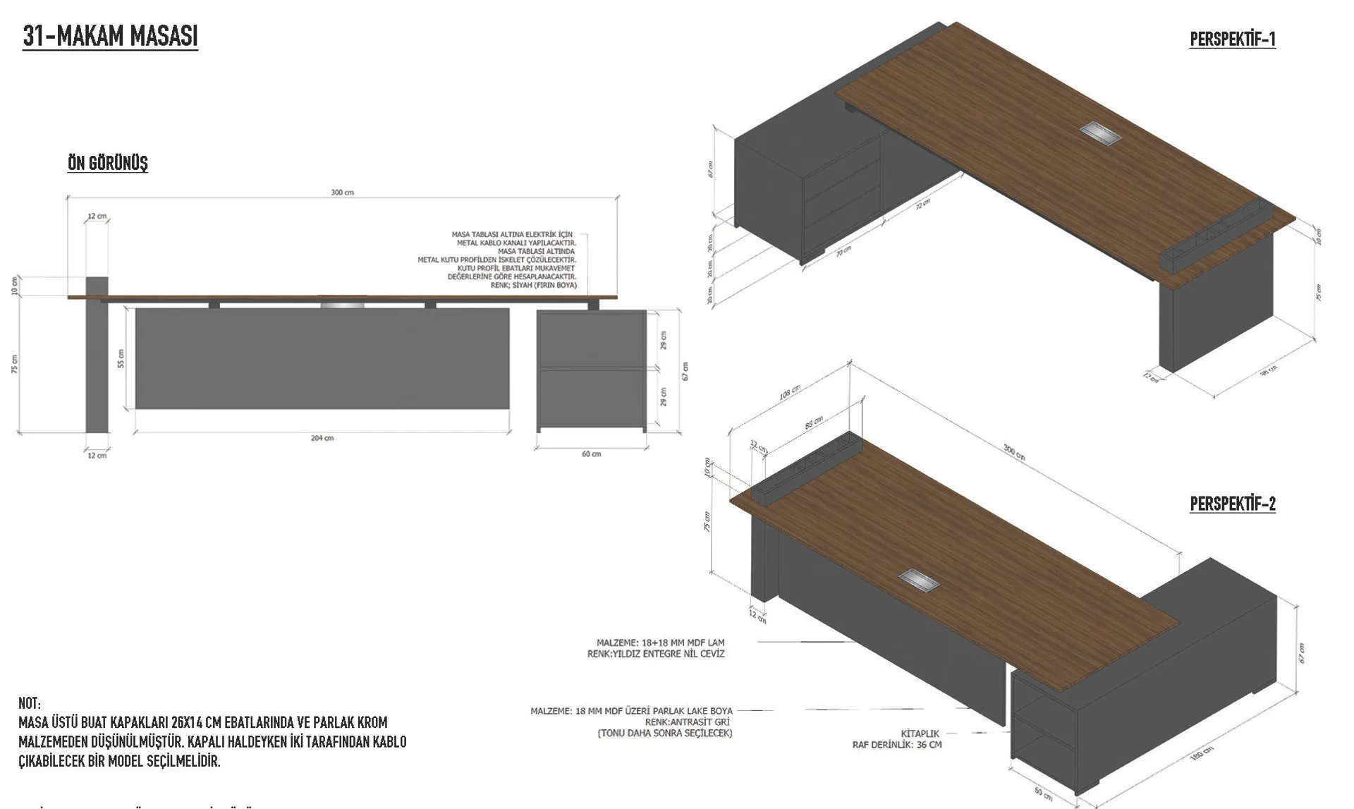 Furniture detail drawings.