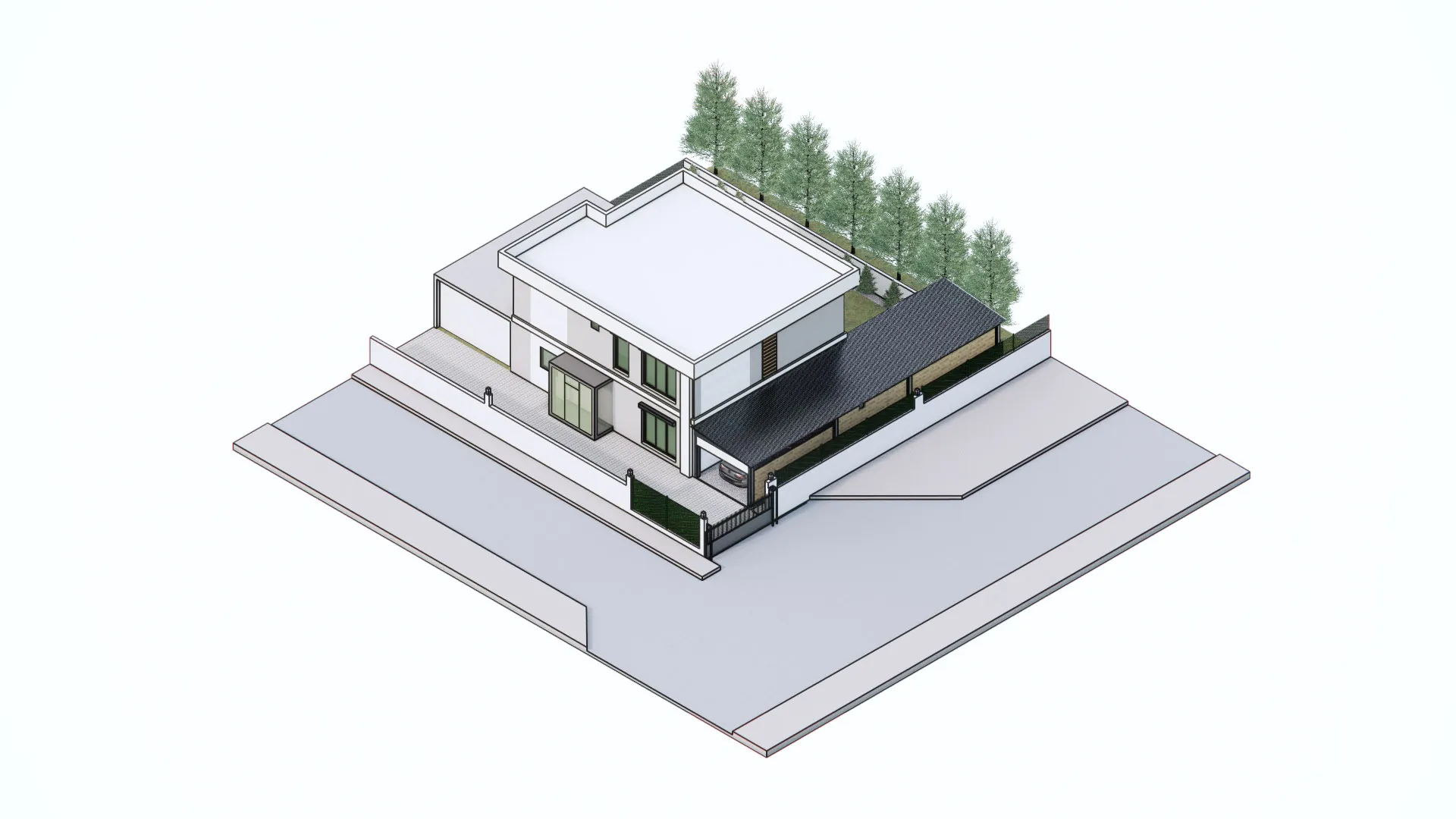 Project area shown on drawing.