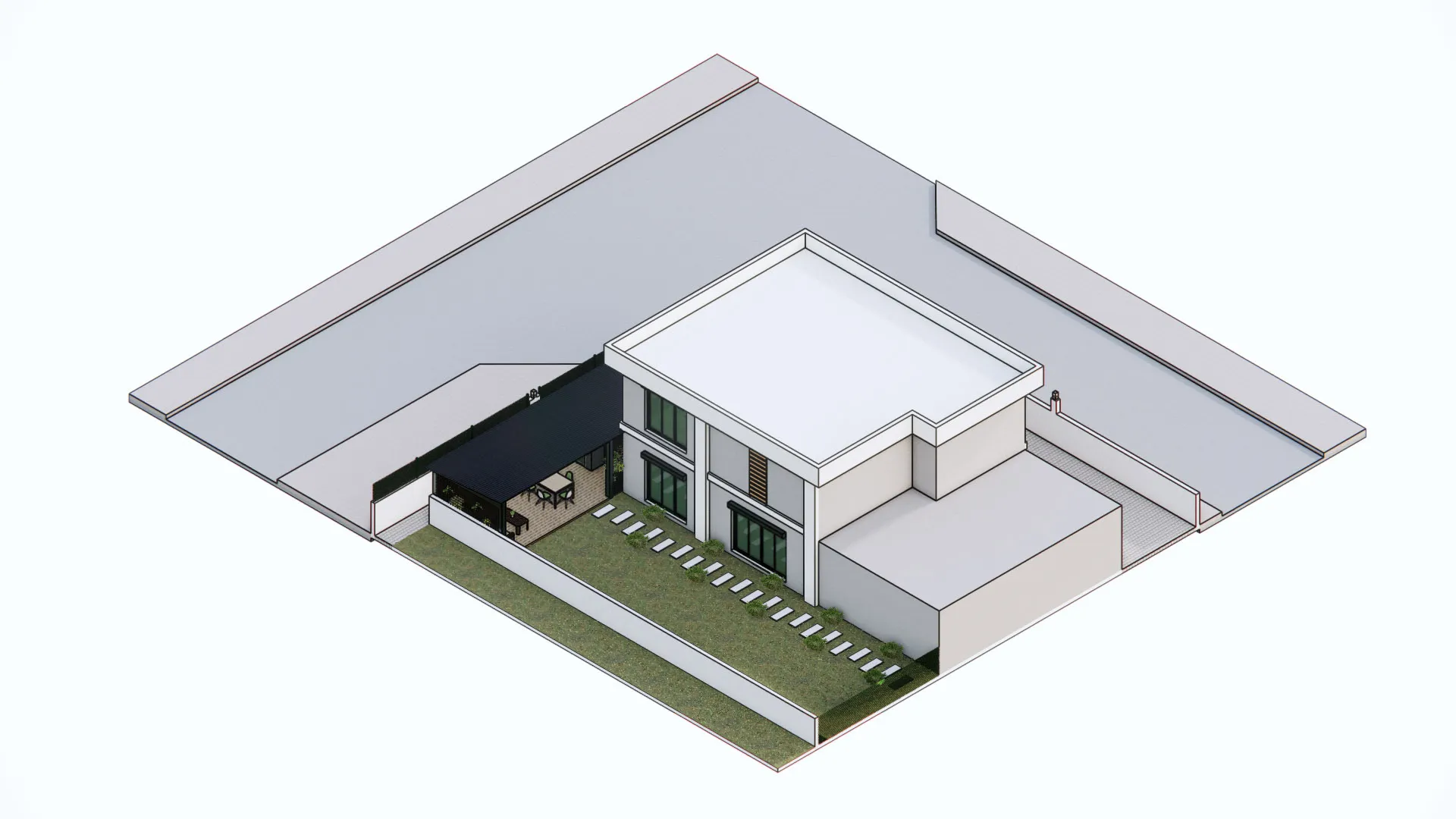 Project area shown on drawing.