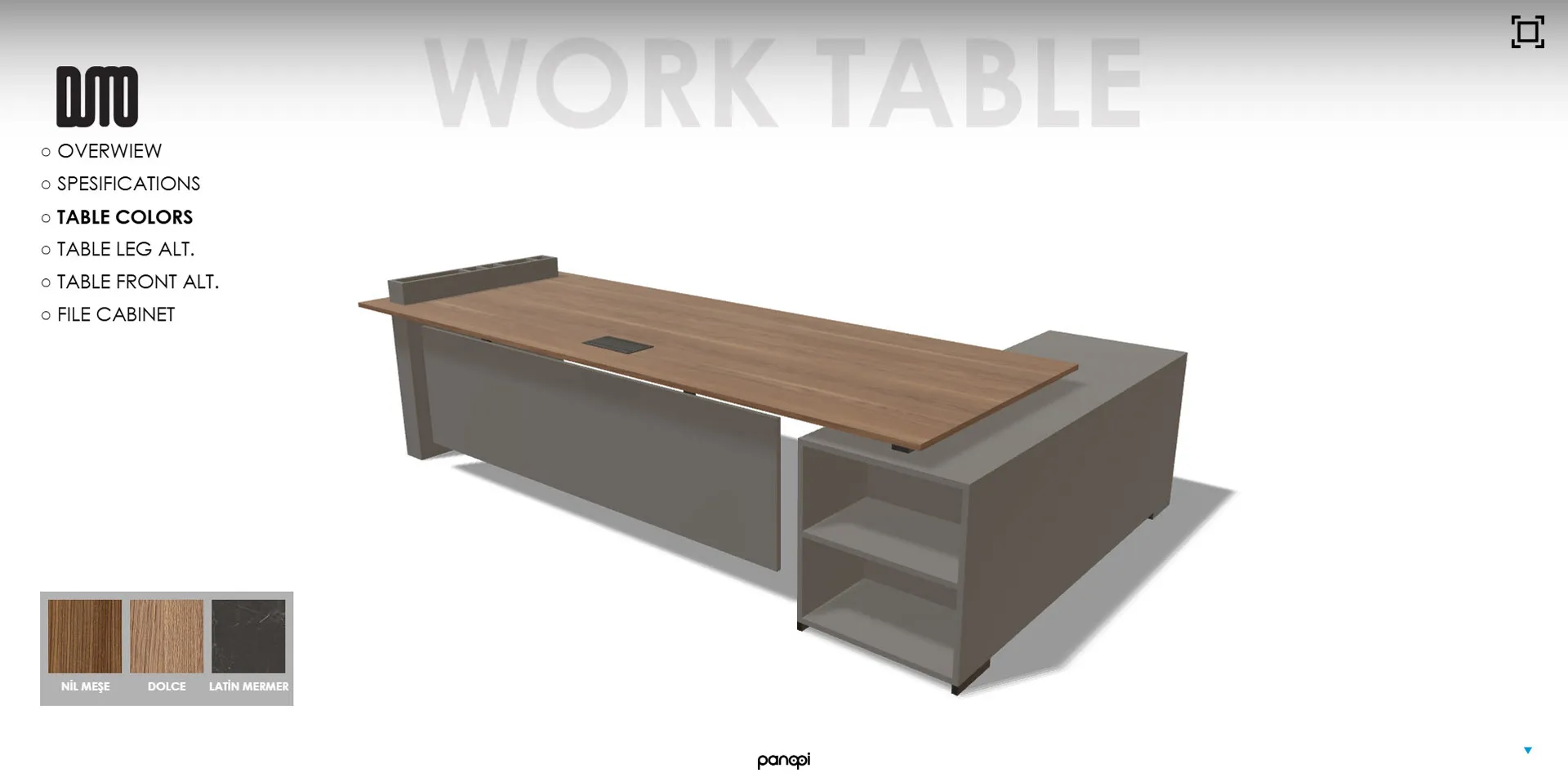 Different color combinations can be experienced on the product.
