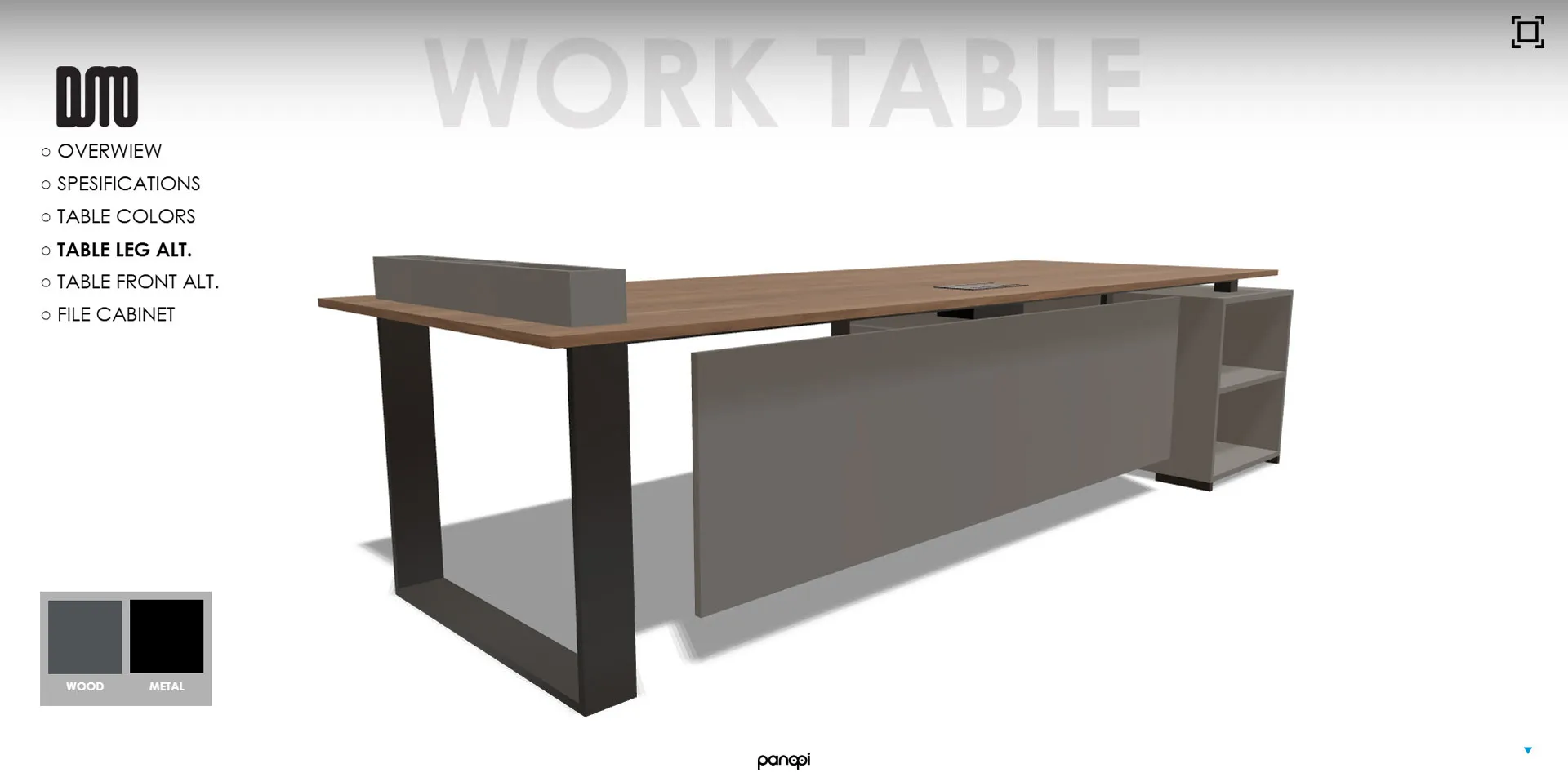 Different model combinations can be experienced on the product.