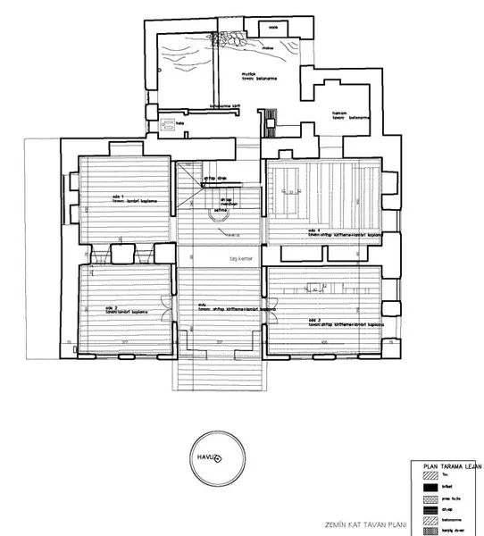 Sample ceiling plan survey drawing.