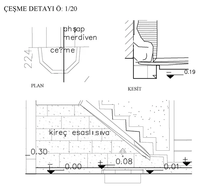 Examples of detail drawings belonging to the mansion.